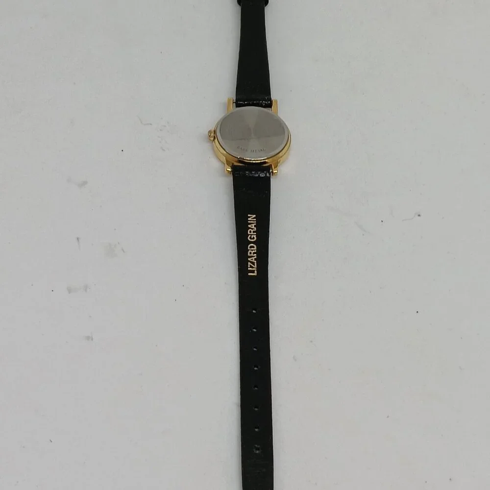 Wittnauer JV2527 Women's 24mm Gold Tone White Dial Swiss Quartz Watch NEW BATT